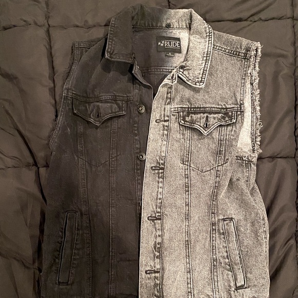 RUDE Jackets & Coats Mens Blackgray Rude Vest Poshmark